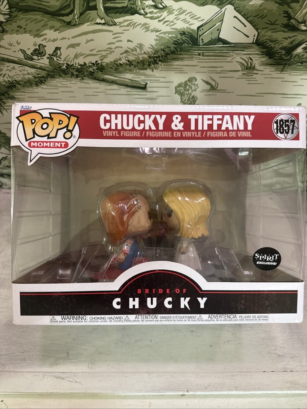 New In Box Funko Pop Moments Bride of Chucky Chucky and Tiffany Spirit Halloween
